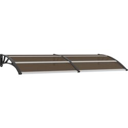 vidaXL Nadstrešnica za vrata crna 240 x 100 cm PC Cijene