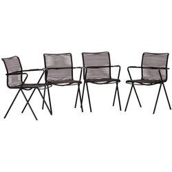 Acamp Vrtni Stol Alpha Rope, 4-Delni Set, Antracit Cene
