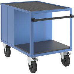 eurokraft pro montažni voziček, nosilnost 500 kg, 4 predali, svetlo moder ral 5012 Cene