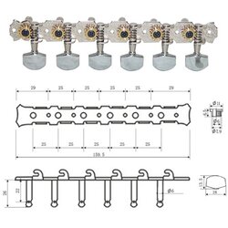 Dr Parts AMH0200/CR ključevi za akust gitaru 12st. Cene