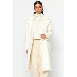 Trendyol Coat - Ecru - Double-breasted Cijene
