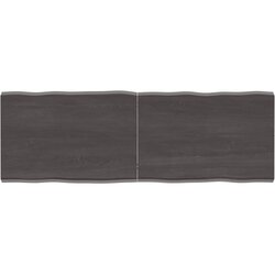 vidaXL Mizna plošča temno siva 140x50x4 cm obdelana trdna hrastovina, (20817840) Cene
