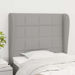  Uzglavlje s ušima svjetlosivo 83 x 23 x 118/128 cm od tkanine Cijene