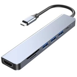Type c to HDMI SD TF USB3.0 2USB2.0 PD 7 in 1 max0093 Cene