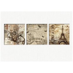 Tablo Center set od 3 slike Vintage Paris Cene