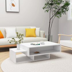 vidaXL Stolić za kavu bijeli 105 x 55 x 32 cm od iverice Cijene