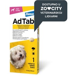 AdTab tablete protiv buha i krpelja za žvakanje za pse (2,5–5,5 kg) Cene