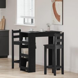 vidaXL barski stol sa policom za odlaganje crni hrast 102x50x103,5 cm Cijene