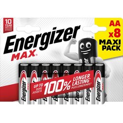 Energizer BATTERIES ALKALINE MAX AA LR6, 8 PIECES, ECO PACKAGING Cene
