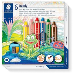 Staedtler Barvice Noris Buddy, 6 kosov, s šilčkom Cene