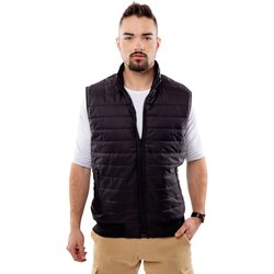 Glano Men's quilted vest - black Cene