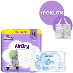 Violeta DC Giga Air Dry Pelene za bebe, 4, Maxi, 104 komada + Water Care Vlažne maramice, 56 komada + POKLON Ceger Cene
