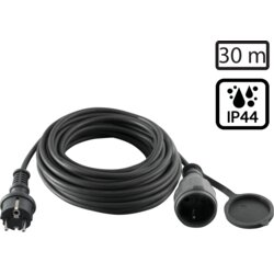 Home produžni strujni kabl, gumirani, 1 utičnica, 30 m, H05RR-F - nv 5-30/G, crni Cijene