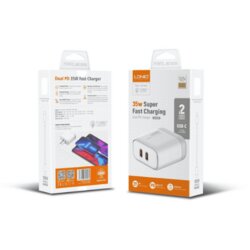 Ldnio Kucni punjac A2528C 35W PD (USB-C + USB-C) USB-C + kabal Lightning Cene