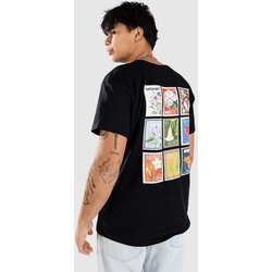Monet Skateboards Floral Stamps T-shirt black Cene