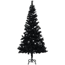 vidaXL umjetno božićno drvce sa stalkom crno 180 cm PVC Cijene