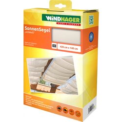 Windhager Sončno jadro, napenjanje z vrrmi, 4,2 x 1,4 m - Uni-bela Cene