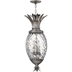 Elstead Lighting Hinkley HK-PLANT4-P-PL - Luster na lancu PLANTATION 4xE14/40W/230V, srebrne boje Cene
