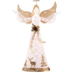 Veseli december Angel božična dekoracija s 100 toplo belimi LED lučkami, 150 cm Cene