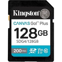 Sd card Kingston 128 GB G4/128GB XC,r/w:200/160MB/s, DSLRs, mirrorless cameras, 4K video Cene