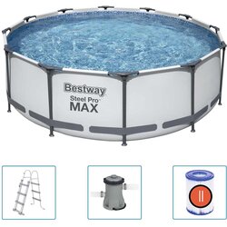 Bestway bazen Frame Pool Set Steel Pro MAX™ Ø 366 x 100 cm vklj. filtrirna črpalka Cene