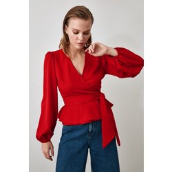 Trendyol Ženska bluza sa vezivanjem, Crvena Cene