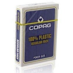 Copag karte za poker 100% plastika regular index, plave Cene