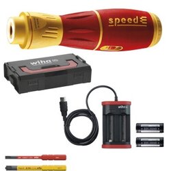Wiha 44318 e-odvijač, speedE® ii električni 7 delova sa slimbiotva, baterijama i usb punjačem, l-boxx mini ( w 44318 ) Cene
