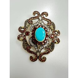 Kesi Brooch XZ459-107 gold + blue Cijene