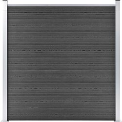 vidaXL panel za ogradu WPC 180 x 186 cm crni Cijene