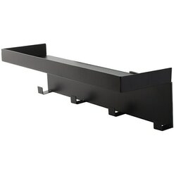 KINGSTONE Zidna lajsna s kukicama (D x Š x V: 30 x 9 x 11 cm, Metal, Crna) Cene
