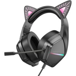 Borofone slušalice sa mikrofonom BO106 cute cat ear luminous gaming phantom cat Cene