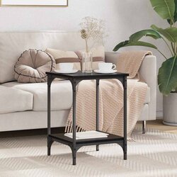 vidaXL Kava Stol Crni hrast 40 x 40 x 55 cm Konstruirano drvo Cijene