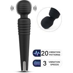 Paloqueth Deep Personal Massager for Muscle Soreness Relief with 20 Vibrations Black Cene