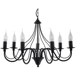 Nice Lamps Črna viseča svetilka Sollux Fiorano 7 Cene