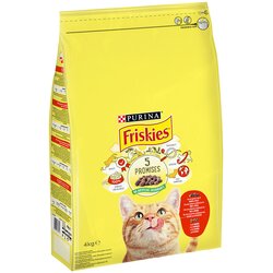 Friskies PURINA Katze z govedino, piščancem in zelenjavo - Varčno pakiranje: 2 x 4 kg Cene