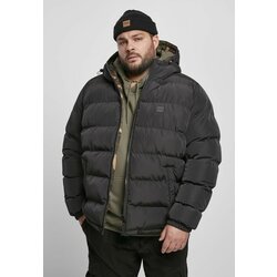 Urban Classics reversible hooded puffer jacket black/woodcamo Cene