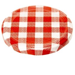 Poklopac za tegle fi 82mm 50/1 metalni - karo crveni Cene