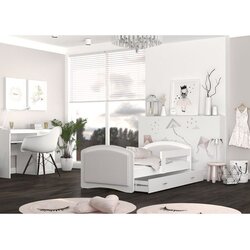 Megi Dečiji tapacirani krevet - beli - 200x90cm - OUTLET Cene