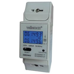 Velleman ENOTNA FAZA KWh MERJALNA NAPRAVA ZA KRMILJENJE ŽELEZNI - 2 MODULA EMDIN02 naprava za merjenje stroškov energijske porabe, (20635462) Cene