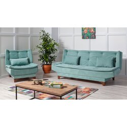 Atelier Del Sofa Kelebek-TKM03 0400 pistachio green sofa-bed set Cene