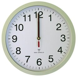 VOLTOMAT Stenska ura Orologio (radijsko vodena, premer: 30 cm, belo srebrne barve) Cene