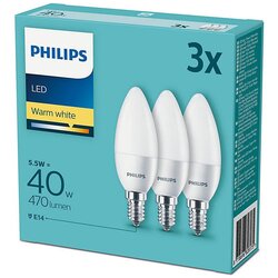 Philips set od 3 led sijalice E14/5,5W/230V 2700K Cene