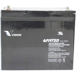 Vision Akkus 6FM75DX svinčeni akumulator 12 V 75 Ah svinčevo-koprenast (Š x V x G) 258 x 215 x 166 mm M6-vijačni priklop brez vzdrževanja, obstojnostni cikel, (20437083) Cene