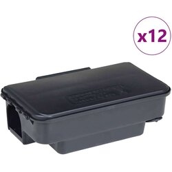 vidaXL Pasti za miši 12 kosov črne 22x12,5x7,5 cm Cene