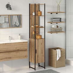  Kopalniška omarica Artisan Oak 33x33x185,5 cm Inženirski les, (22040460) Cene