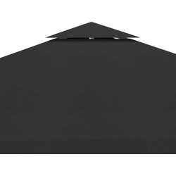 vidaXL Pokrov za sjenicu s 2 razine 310 g/m² 3 x 3 m crni Cijene