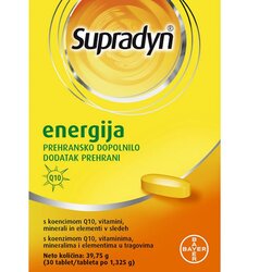 Bayer šumeće tablete supradyn energy Q10 A30 Cene