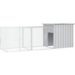 vidaXL Kavez za kokoši sivi 300x91x100 cm od pocinčanog čelika Cijene