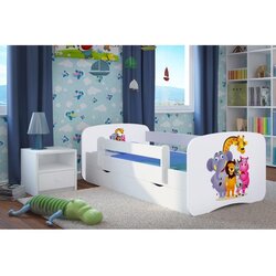  Dječji krevet ZOOLOŠKI VRT s ladicom - 180x80 cm bijeli Cijene